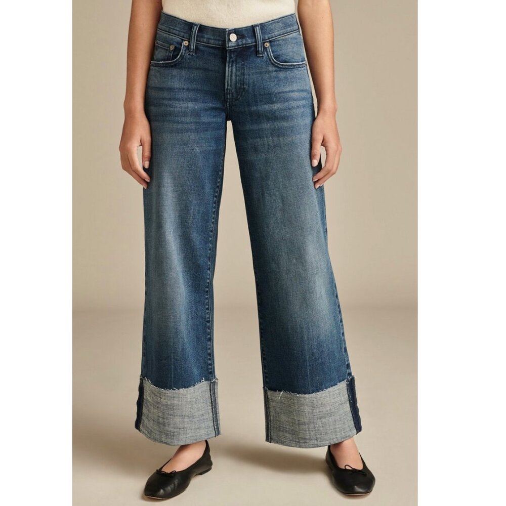 Lucky Brand Legend Mid Rise Sweet Wide Leg Blue Jeans 8/29 NWT Limited Edition